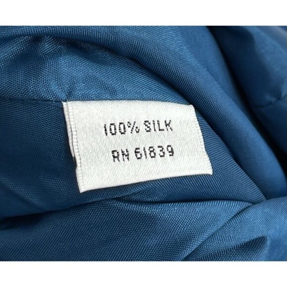 Rickie Freeman Teri Jon Sz 4 Turquoise Blue SILK Formal Sheath Dress Sweetheart - Picture 6 of 7